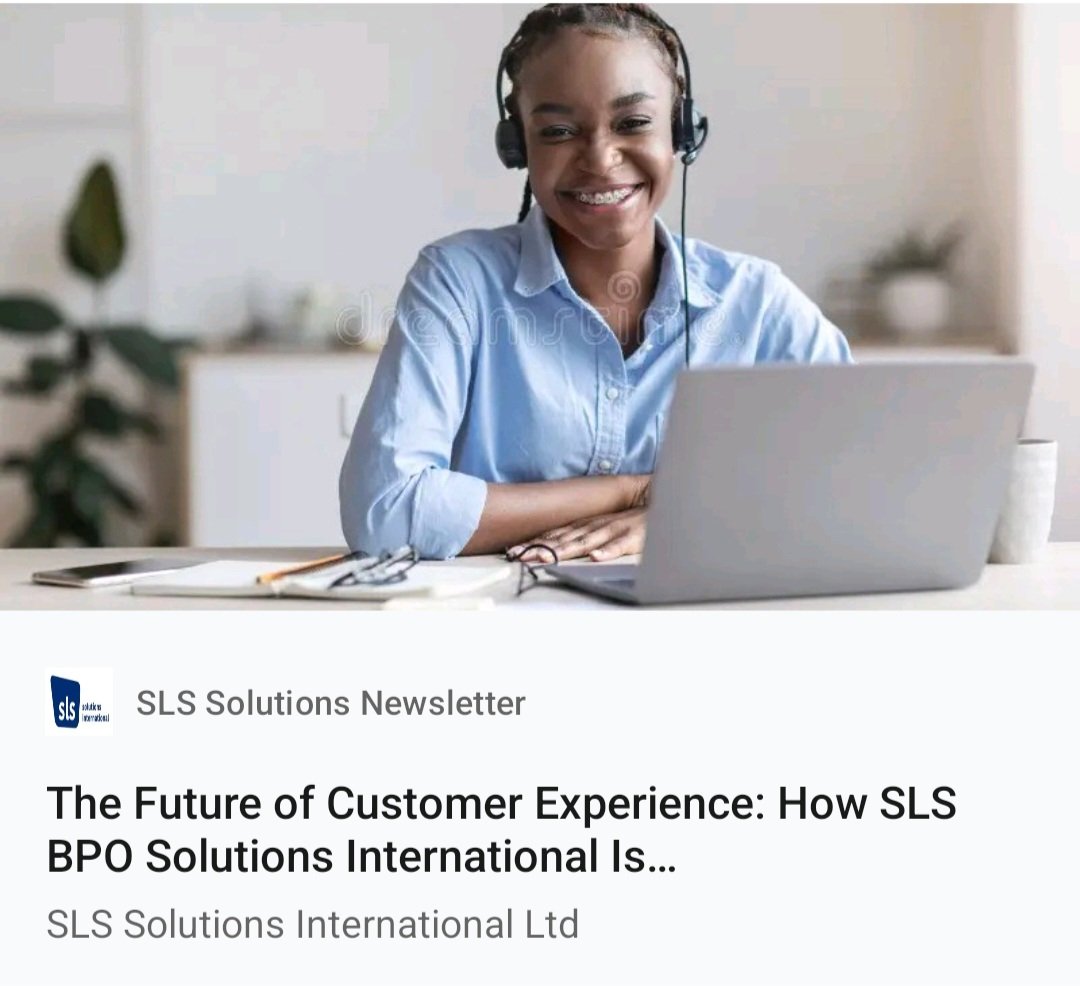 The Future of Customer Experience: How SLS BPO Solutions International Is redefining Customer Care in Uganda’s Growing BPO Sector.
Read here ➡️
linkedin.com/pulse/future-c…