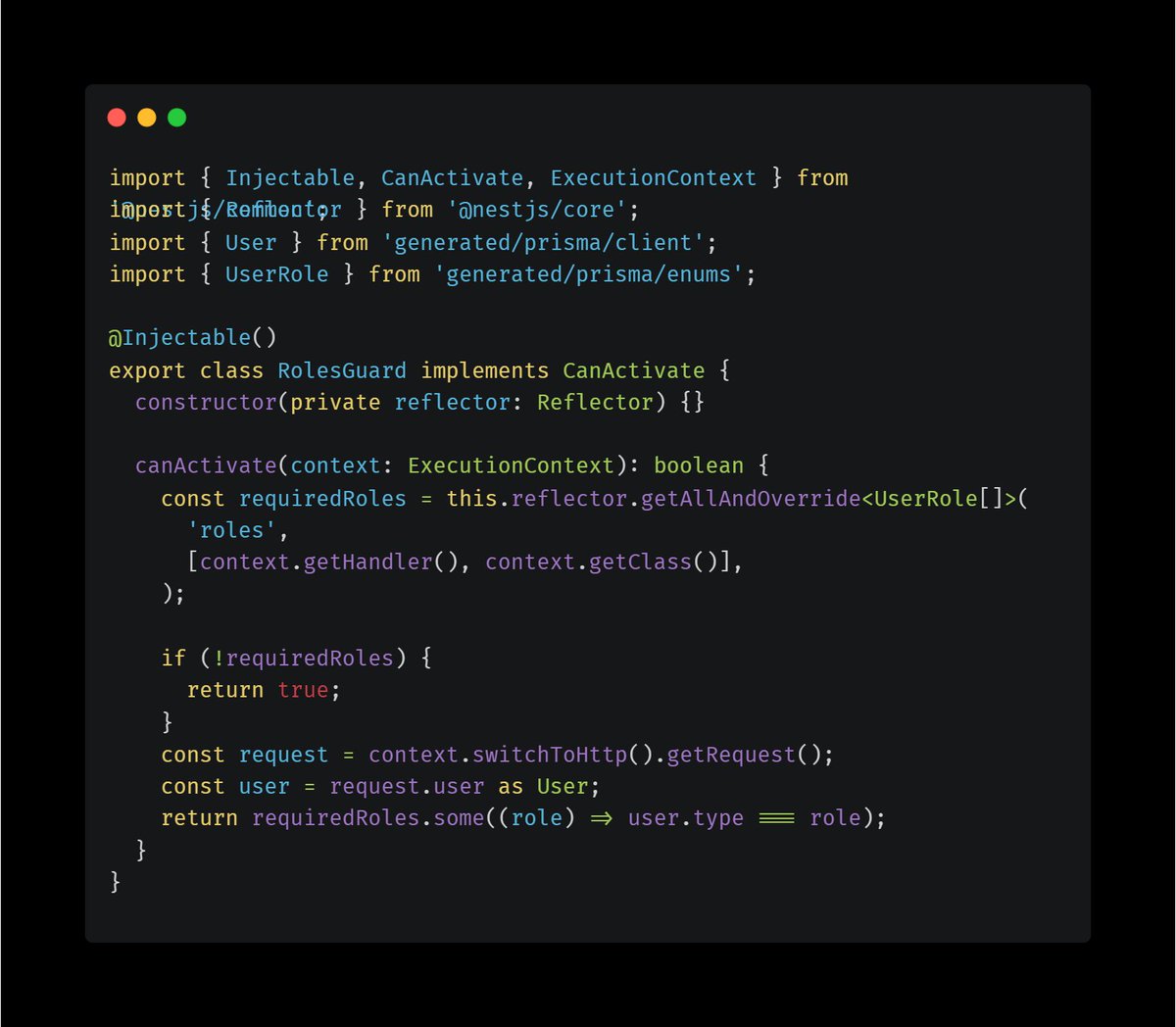 i_am_hasashi's tweet image. Day 16/100 on the NestJS server: RBAC is LIVE! 

Implemented the @Roles() Decorator to tag routes with required user roles (ADMIN, USER).
Built the custom RolesGuard to read the role metadata &amp;amp; enforce access rules.