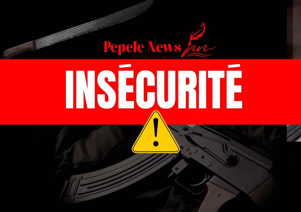 pepele_news's tweet image. 🔴 INSÉCURITÉ À MBUDI (KINSHASA): Des bandits sont entrés dans une parcelle à #Mbudi (#MONTNGAFULA). Ils ont tiré des coups de feu, cassé la porte et forcé l’entrée. L’un d’eux a mis sa main dans la maison pour ouvrir la porte, et l’occupant de la maison lui a coupé la main avec