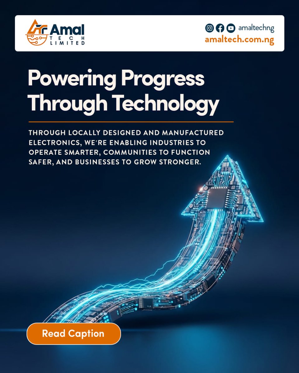 AmalTech_NG's tweet image. Powering Progress Through Technology

At Amal-Tech, we build smart, reliable electronics that help industries work efficiently and communities stay safer. Our locally made solutions are powering Africa’s digital future.

Learn more: info@amaltech.com.ng

#amaltech #techforafrica