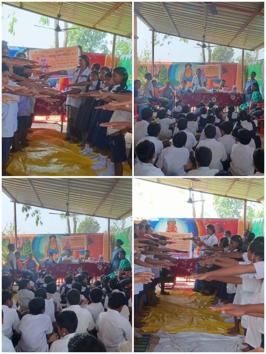 Tobacco Free Youth Campaign activities conducted at Sikhpally School, Malkangiri by Community Health Officer to ensure a Tobacco Free Society.