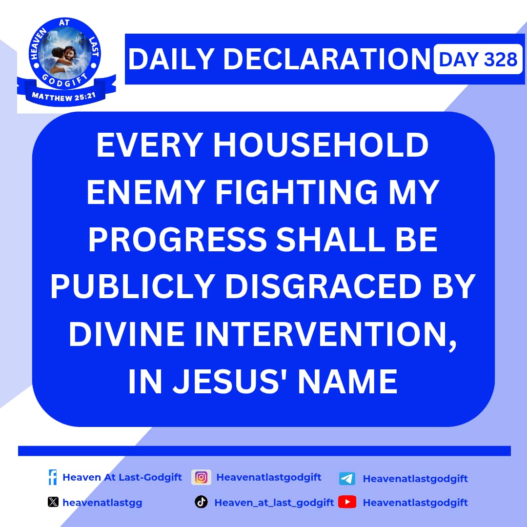 heavenatlastgg's tweet image. DAILY DECLARATION:

#declarationprayer #dailydeclarationpicture #declaration #declarationprayer #confession #timeforprayer #prayertime #november #day328 #viralpost2025シ #viralpost2025 #dailyprayers #dailyprayer #prayer #pray #HeavenAtLastGodgift