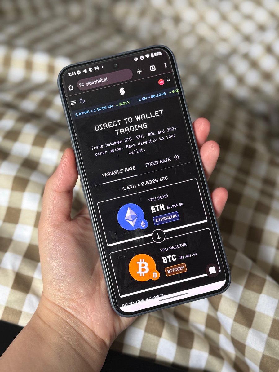 matchareee's tweet image. Perfect combo @sideshiftai x @solanamobile