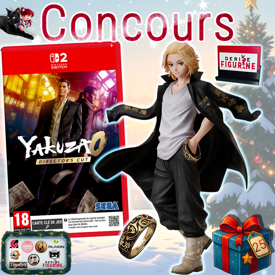 DeriveFigurine's tweet image. 🎁🎁CONCOURS CALENDRIER DE L'AVENT 25🎁🎁

Le 25ème lot est avec @PLAION_FR @ActuG @Ludmyaa @meancattv @tigal59 @FBardino Chocolaterie Gardères et @Shinzo_Crochet avec du Yakuza et Tokyo Revengers 😌😎

Fonces ici pour jouer ➡️ derivefigurine.com/fr/content/296…

Tu pourras :

❤️RT ce post…