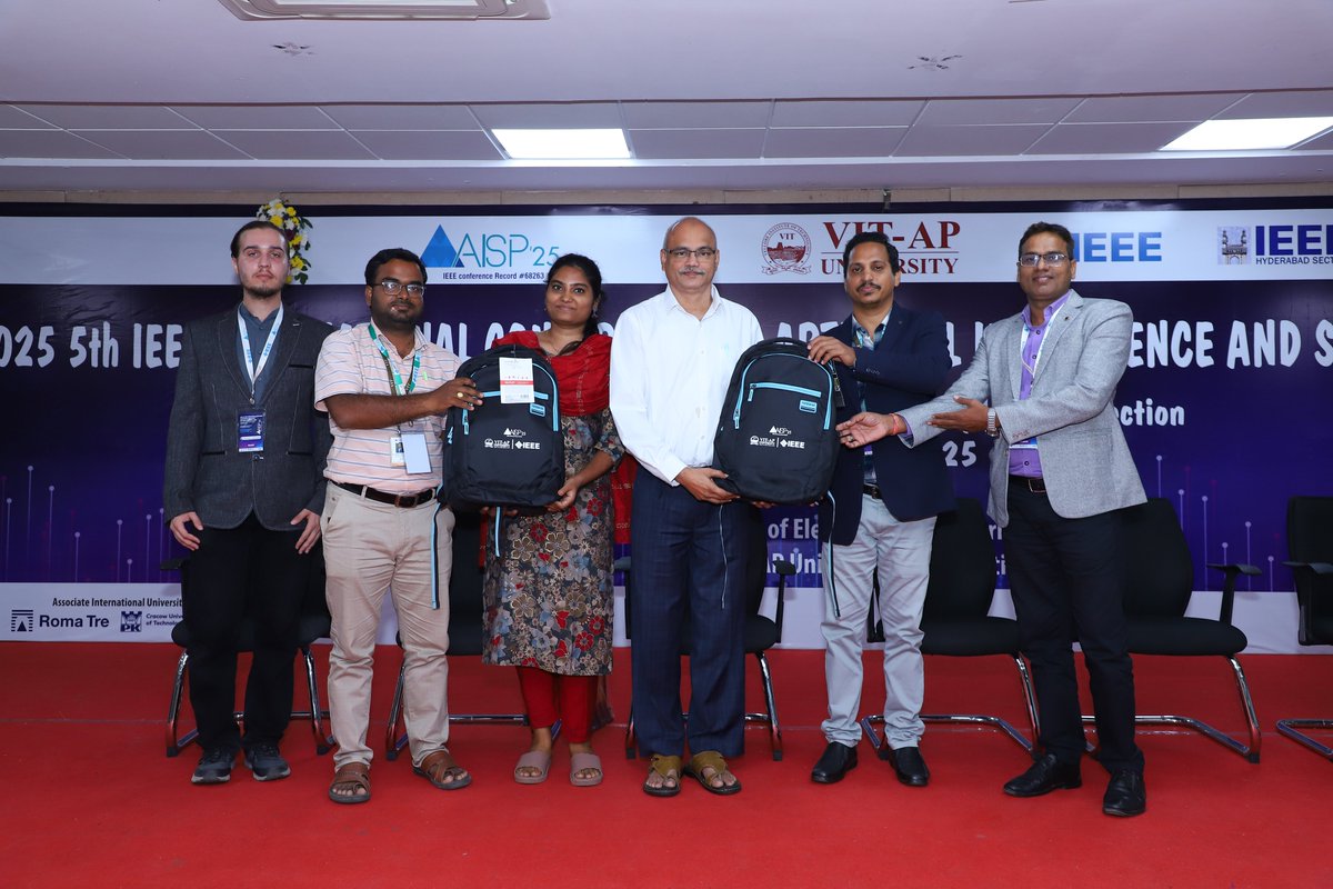 VITAPuniversity's tweet image. Thank you to all participants, speakers, and volunteers for making AISP ’25 at VIT-AP University a success! Your contributions are shaping the future of AI and signal processing.

#AISP25 #AI #SignalProcessing #VITAPUniversity