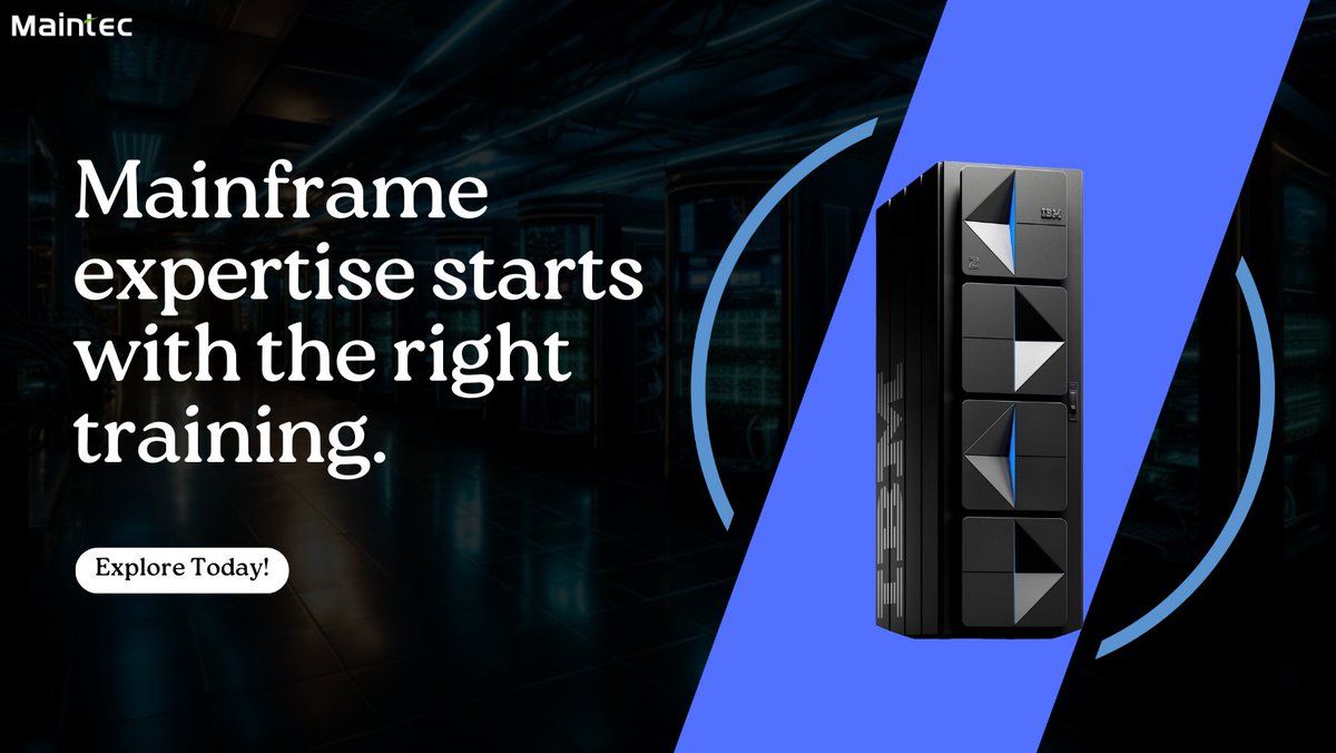 Maintec_Tech's tweet image. A strong foundation is what builds real hands-on capability, deep technical understanding, and the confidence to work on mission-critical enterprise systems.  lnkd.in/gx76g66N
#MainframeTraining #EnterpriseIT #TechSkills #MainframeCareers #FutureReady #Mainframe #Maintec