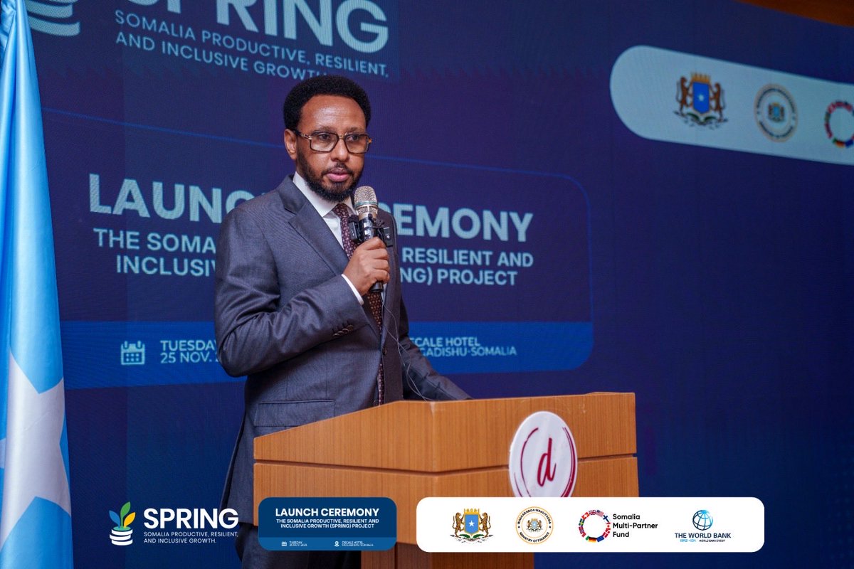 SPRING_MOF_SOM's tweet image. Minister of Finance, Bihi Iman Egeh, in attendance at the Spring Launch Conference today. “We thank the World Bank for their continuous support. It&apos;s a new year for the financial sector of Somalia.
#SPRINGProject #Somalia #Development