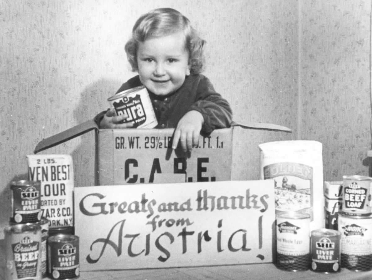 80 Jahre. 

80 Jahre im Einsatz für Menschen in Not und Armut: Am 27. November 1945 schlossen sich 22 amerikanische Wohlfahrtsinitiativen zusammen und gründeten C.A.R.E. 
Damals, um den Hunger in Europa zu lindern: 
care.at/presse/80-jahr…