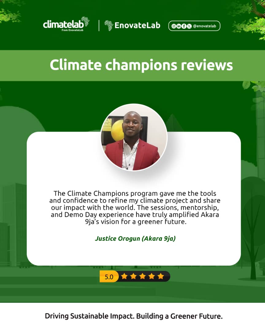 Sharing a quick throwback review from our Climate Champions 2025.

Their words remind us why this work matters and fuel our passion to keep creating meaningful impact and opportunities.

#ClimateChampions2025 #ImpactInAction
#EnovateLab