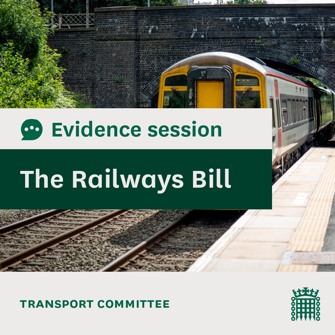 TransportCttee's tweet image. We are kicking off our scrutiny of the Government&apos;s plans to reform the rail sector.

We will hear from the regulator @railandroad and rail industry views on whether the Bill will allow for Great British Railways to be properly held to account.

Wednesday 26 November, 9.15am.