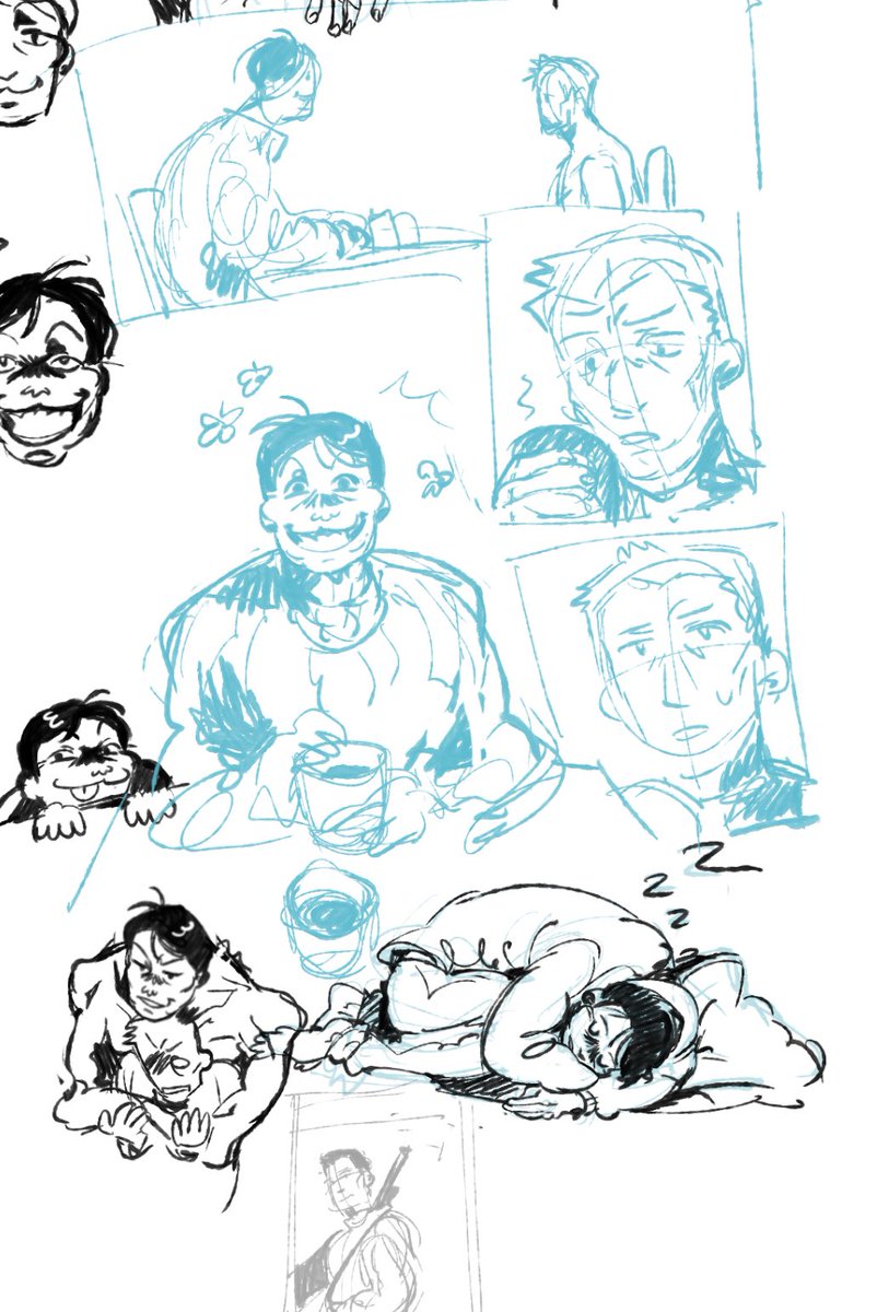 nurukk0's tweet image. My motivation to draw increased three times by these two...
Until the apple pencil burns in my fingers..
Anyway here are doodles I did, some of them are also another illustrations for “I’m not alone” fic ✨✨
#palegun #noimnotahuman