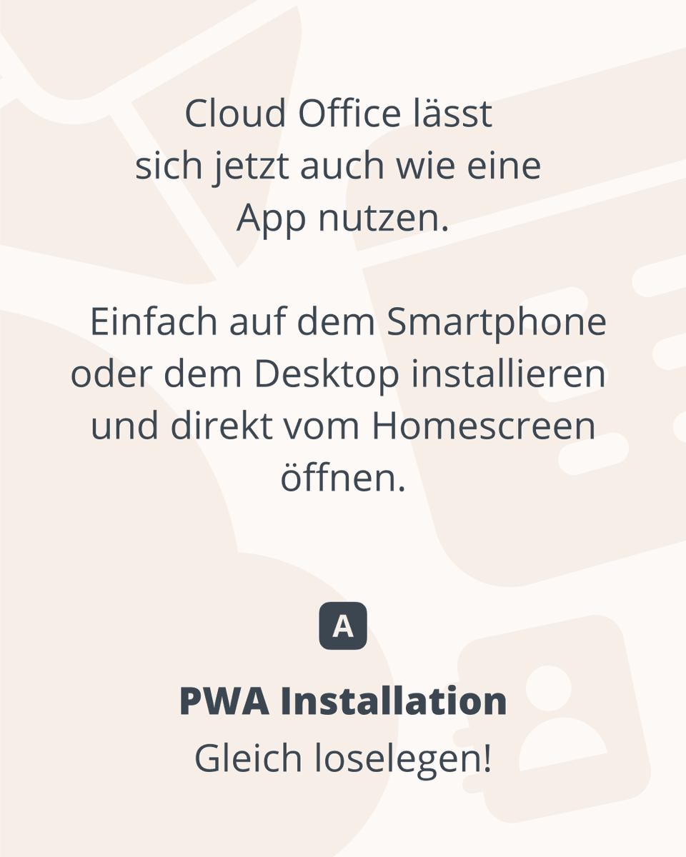 hostpoint's tweet image. Alles an einem Ort und immer griffbereit!
Mit der neuen App-Funktion öffnen Sie Cloud Office direkt vom Homescreen aus und sparen sich den Umweg über den Browser.

Jetzt Cloud Office als PWA einrichten!

Zur Anleitung: support.hostpoint.ch/de/produkte/cl…

#CloudOffice #Hostpoint #PWA