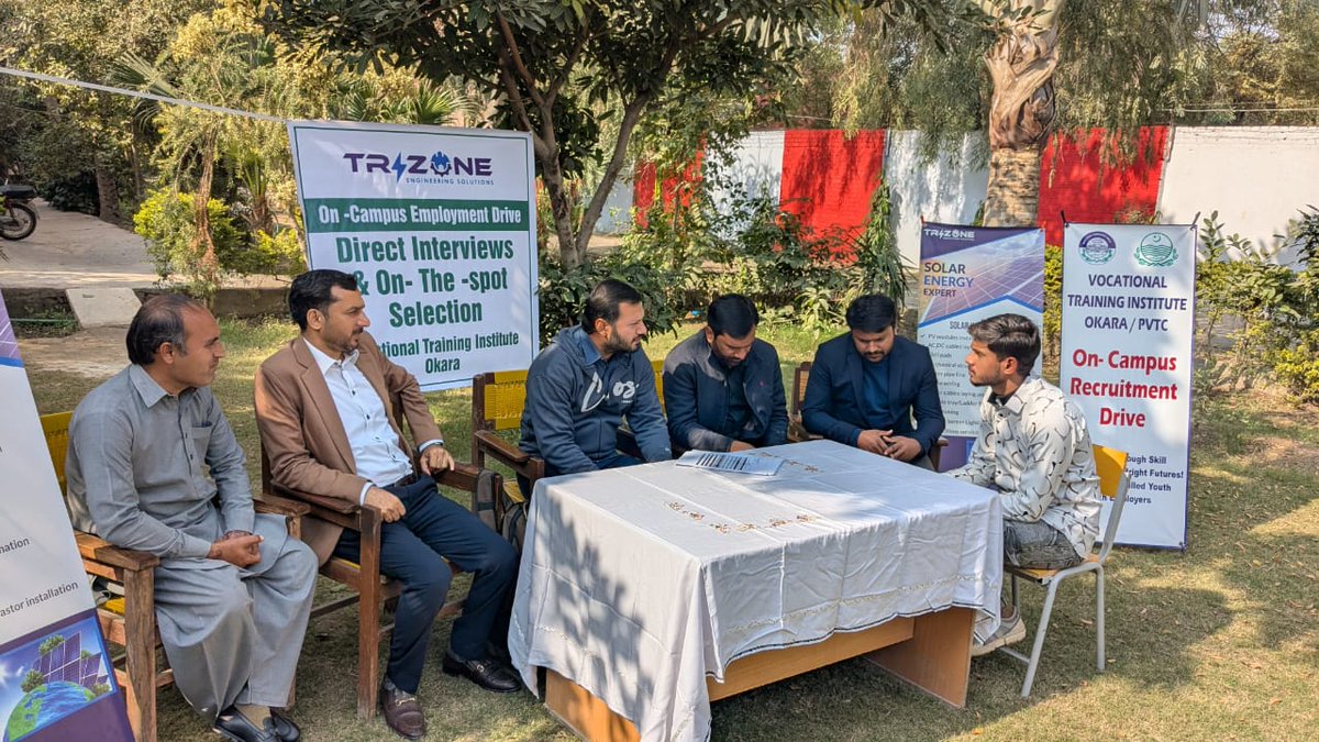PVTC_Official's tweet image. Impact-driven Employment Drive at #VTI #Okara resulted in placement of 11 pass outs from Electrical Trades by Trizone Engineering Solutions for the CM Punjab Solar Project (Kasur).

#PVTC continues to link skills with employment, empowering youth for sustainable livelihoods.