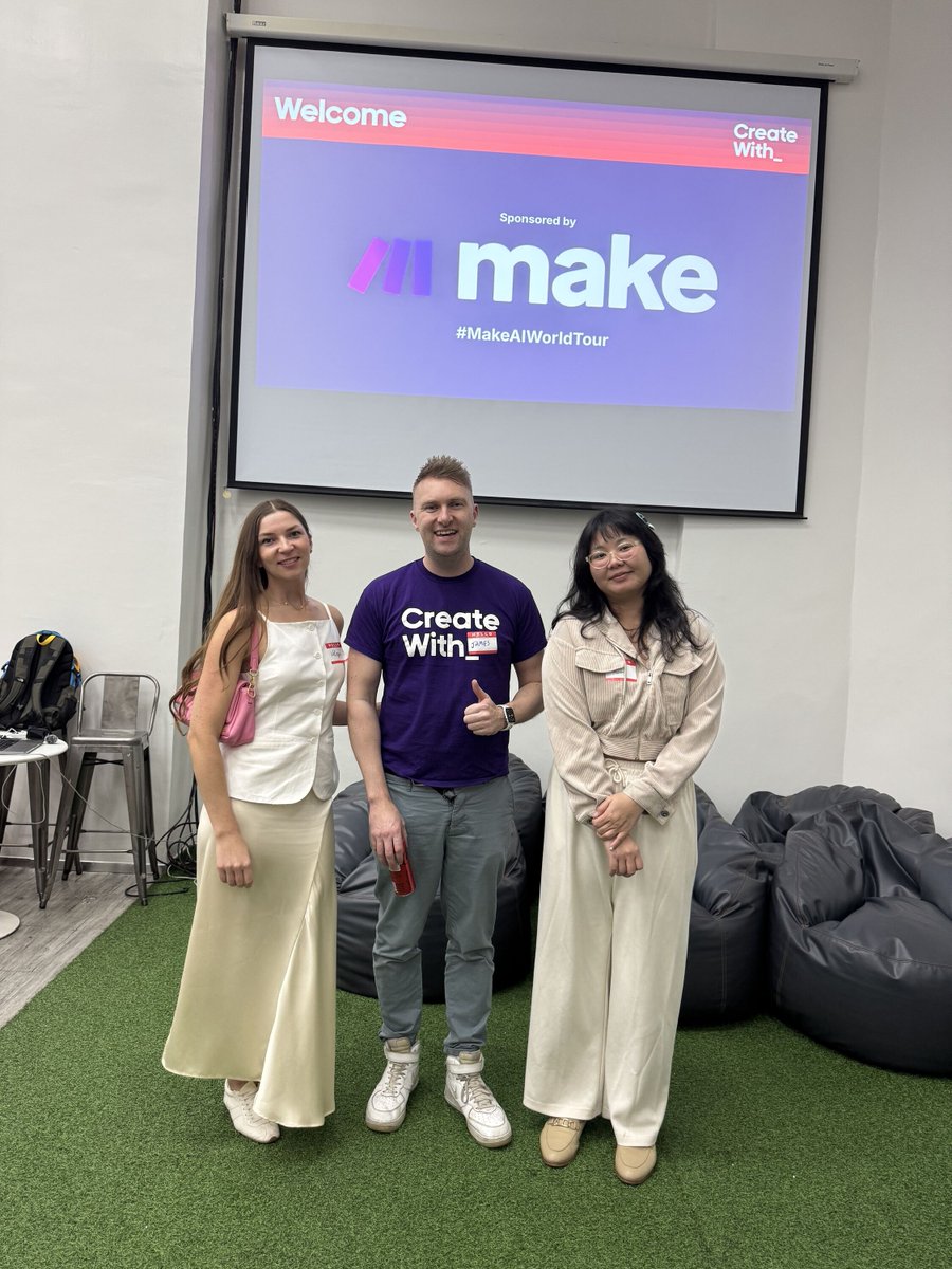CreateWithHQ's tweet image. The first Create With event in Asia was a huge success with our event in Bangkok last night 🇹🇭

@jamesdevonport from Create With was in town to host and we heard from 4 amazing speakers sharing how they&apos;re using AI and visual development to build incredible products and systems.…