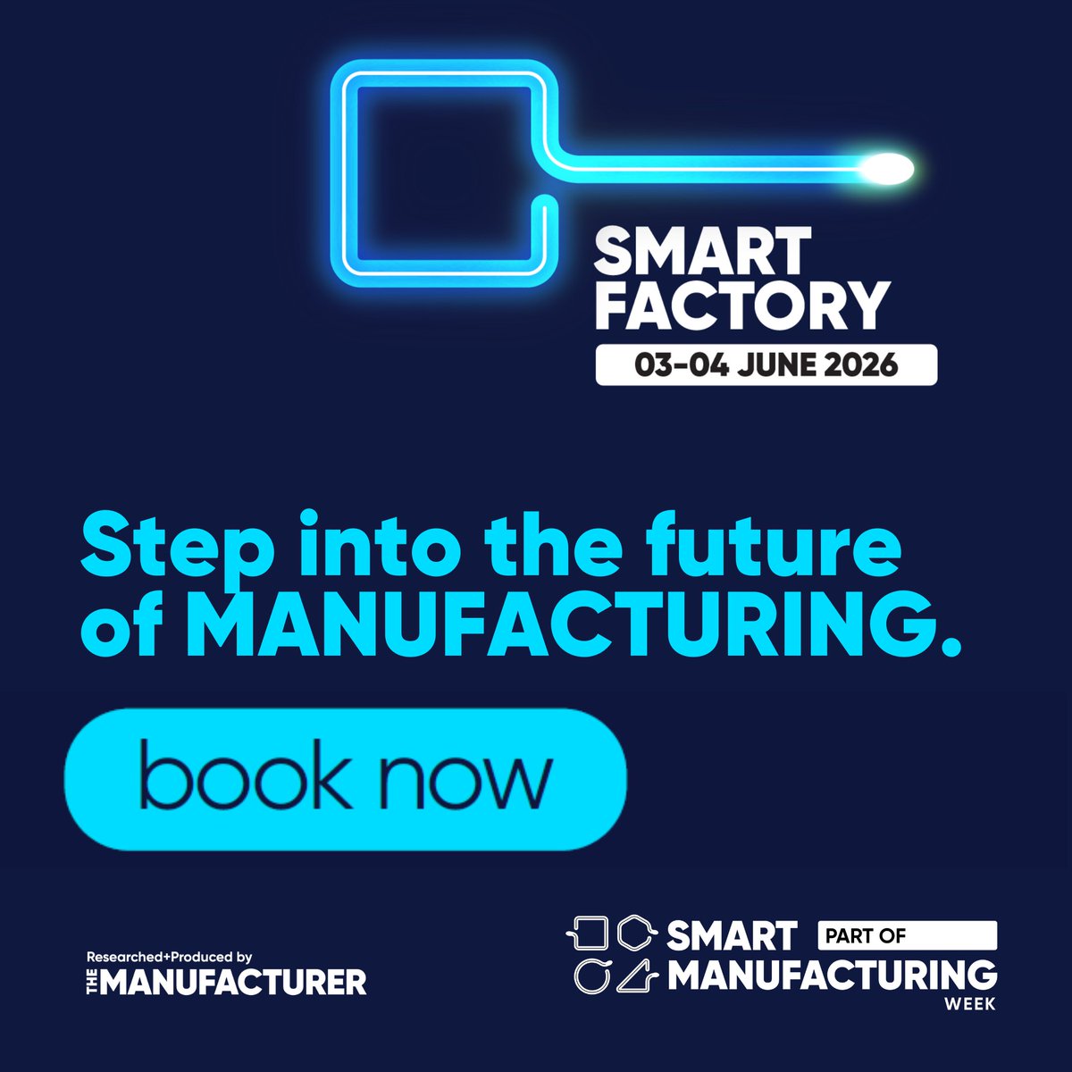 SmartMWeek's tweet image. 🌐 Smart Factory Expo is where digital transformation meets real-world results.

If your technology helps manufacturers unlock efficiency, improve connectivity or drive sustainability, this is your show.

Book your stand at #SFE26 today: hubs.la/Q03VBlqJ0

#SMW26