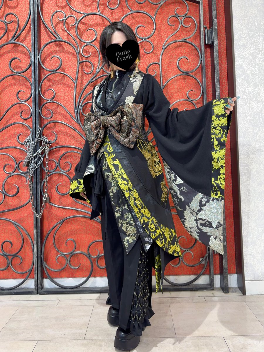 Qutie Frash】 ✴︎9912-CD アシメ着物カーデ ✴︎9919-CT リボン帯