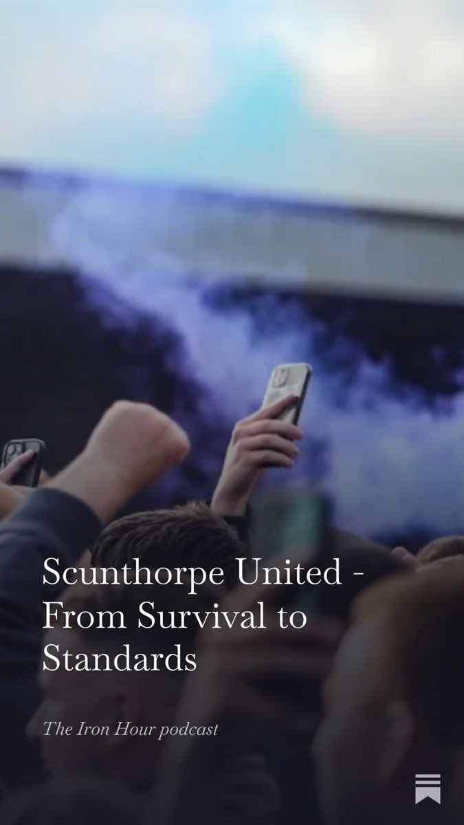My latest piece for the <a href="/IronHourPodcast/">THE IRON HOUR PODCAST 🎙️</a> on Scunthorpe United: promotion, rising expectations, Butler’s comments, and why ambition shouldn’t be confused with entitlement.

Including off-field events. Standards matter on and off the pitch.

#Iron #UTI

🔗bit.ly/49EtqOM