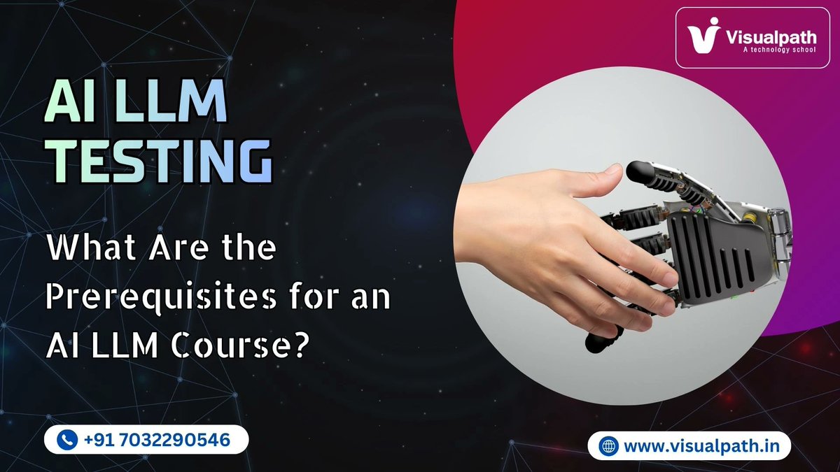 KLvisualpath99's tweet image. I just published Best LLM Machine Learning | Large Language Models (LLMs) medium.com/p/best-llm-mac… 
@VisualpathPro #AILLMTesting #AILLMTraining #LLMTestingCourse #AIModelTesting #AIEvaluation #LLMValidation #AIAutomationTesting #GenerativeAITesting