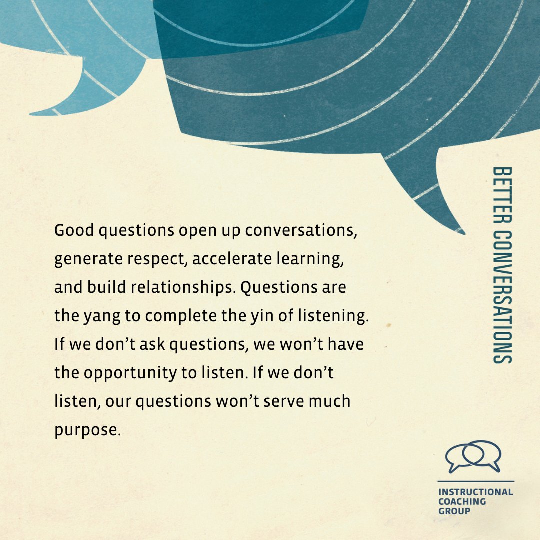 jimknight99's tweet image. Better conversations are built on asking, not telling. Real dialogue flows back &amp;amp; forth, it’s generous, curious, &amp;amp; rooted in good questions.

Explore 3 strategies to ask questions that open minds, build trust, &amp;amp; deepen understanding. 

ow.ly/kVtG50XvYLT