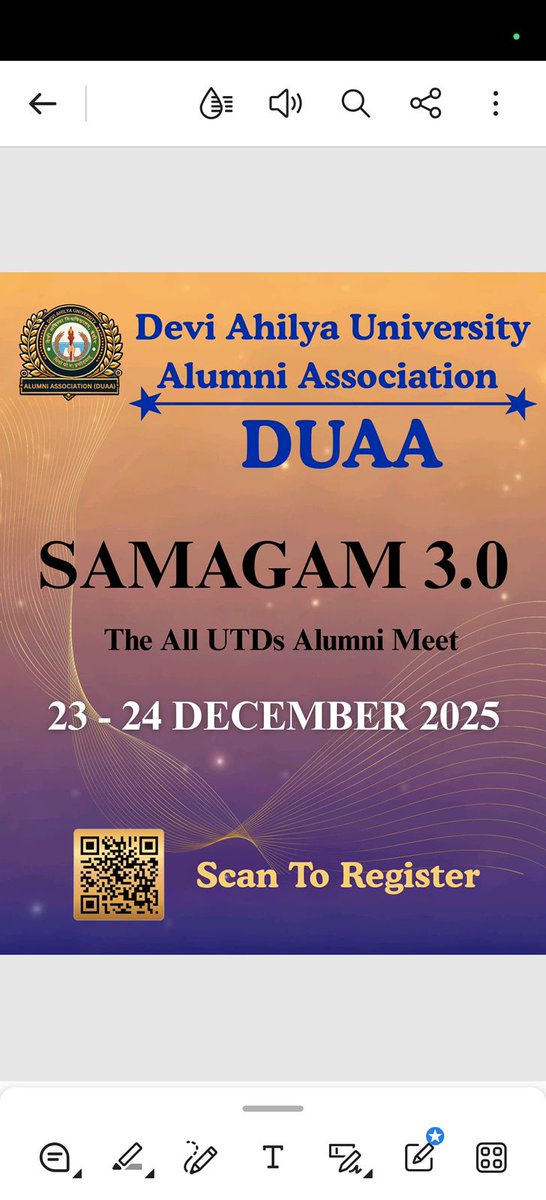 DAVVUNIVERSITY's tweet image. Dear Alumni,

Greetings of the day! 

On behalf of Devi Ahilya University Alumni Association (DUAA), we are happy to invite you for  Samagam 3.0- The All UTDs Alumni Meet organised by DAVV for all Former students of various Departments of Devi Ahilya University.