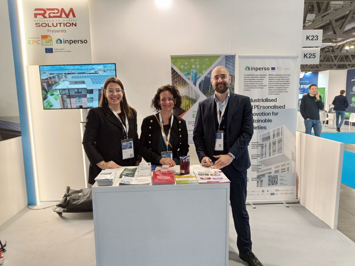 smarterEPC26's tweet image. Sharing the advantages of the Smart Readiness Indicator #SRI integrated with the #EPCs to the Italian market at the #SMARTBUILDING EXPO in Milan✨

Thank you @R2MSolution for presenting for us. 
Discover more! lifeprojects.r2msolution.com/event/smart-bu…

#expo #buildingautomation #LIFEprogramme
