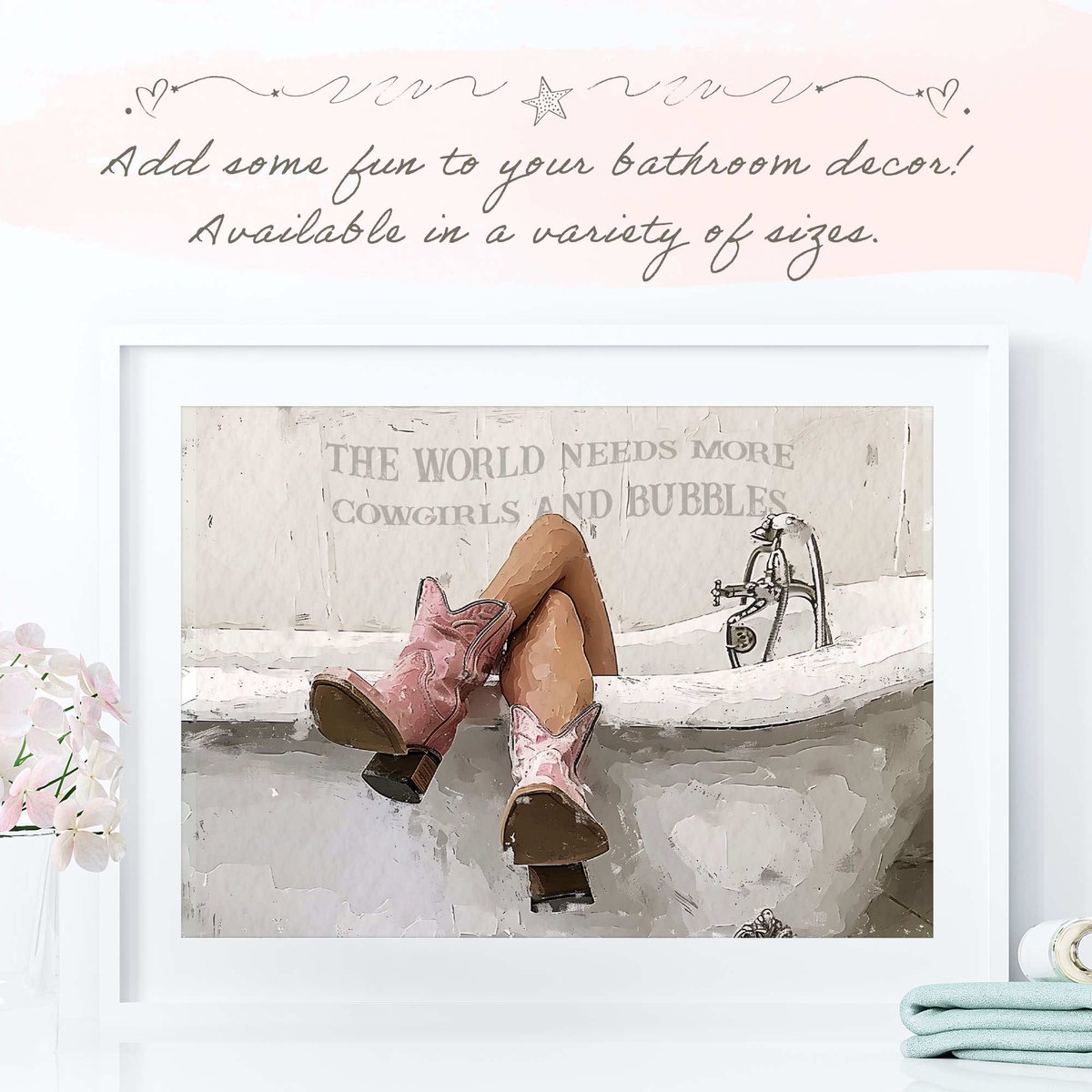 Kokabella's tweet image. New this am! The World Needs More Cowgirls and Bubbles! So gorgeous! 🛍️ etsy.me/47UG5uo via @Etsy
#coastalcowgirl #CowgirlLife #etsysale #NEW #supportsmallbusiness #AmericanMade