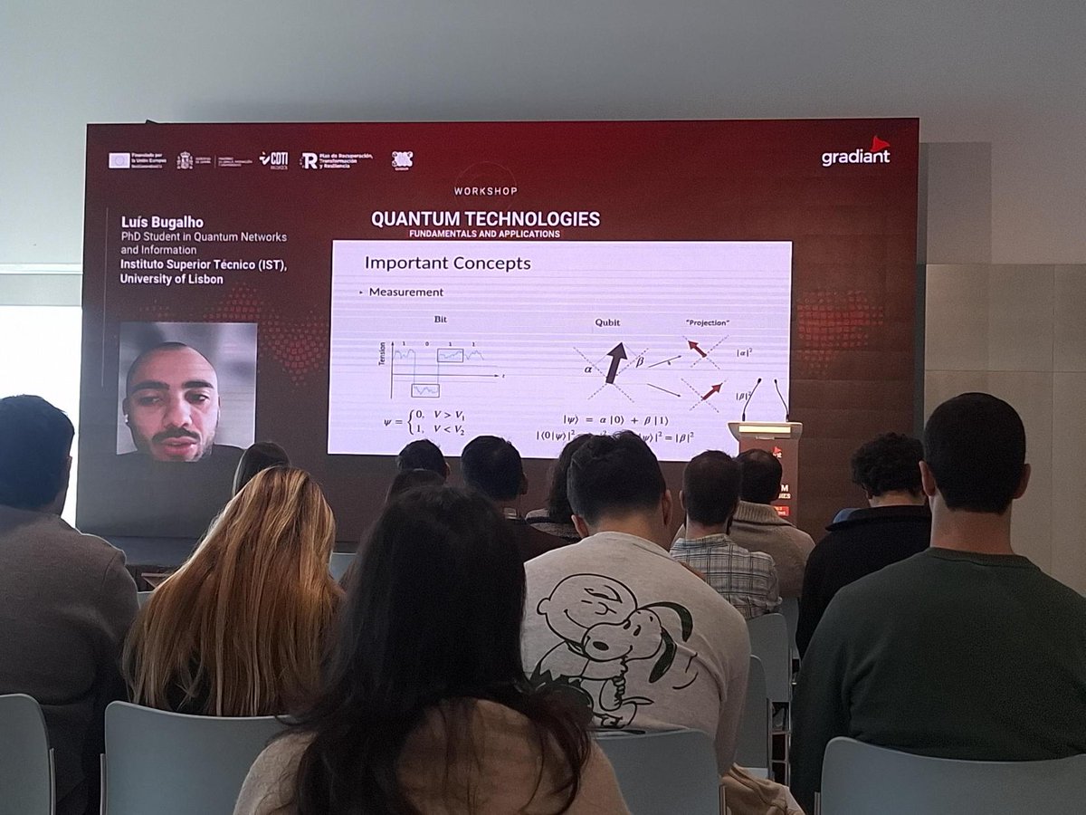 Gradiant's tweet image. #QuantumTechnologies | Arranca el segundo día del Workshop Quantum Technologies, con foco en comunicaciones cuánticas, internet cuántico y sensórica avanzada.
#QuantumDay2 #QuantumTech
#PRTR #NextGeneration #AyudasCDTI
European Commission @cienciagob