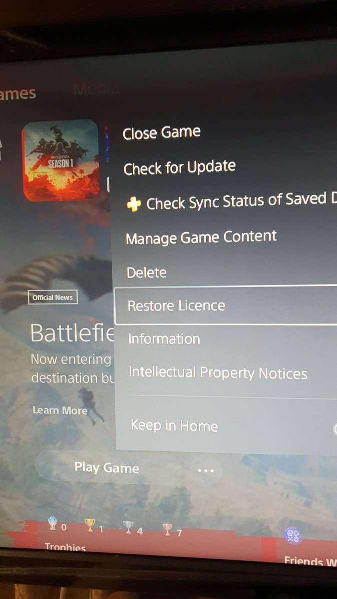 Poor_Investor_'s tweet photo. @Farendor @BattlefieldComm If you are on ps5, try restore licence https://t.co/TFQNBrKce8
