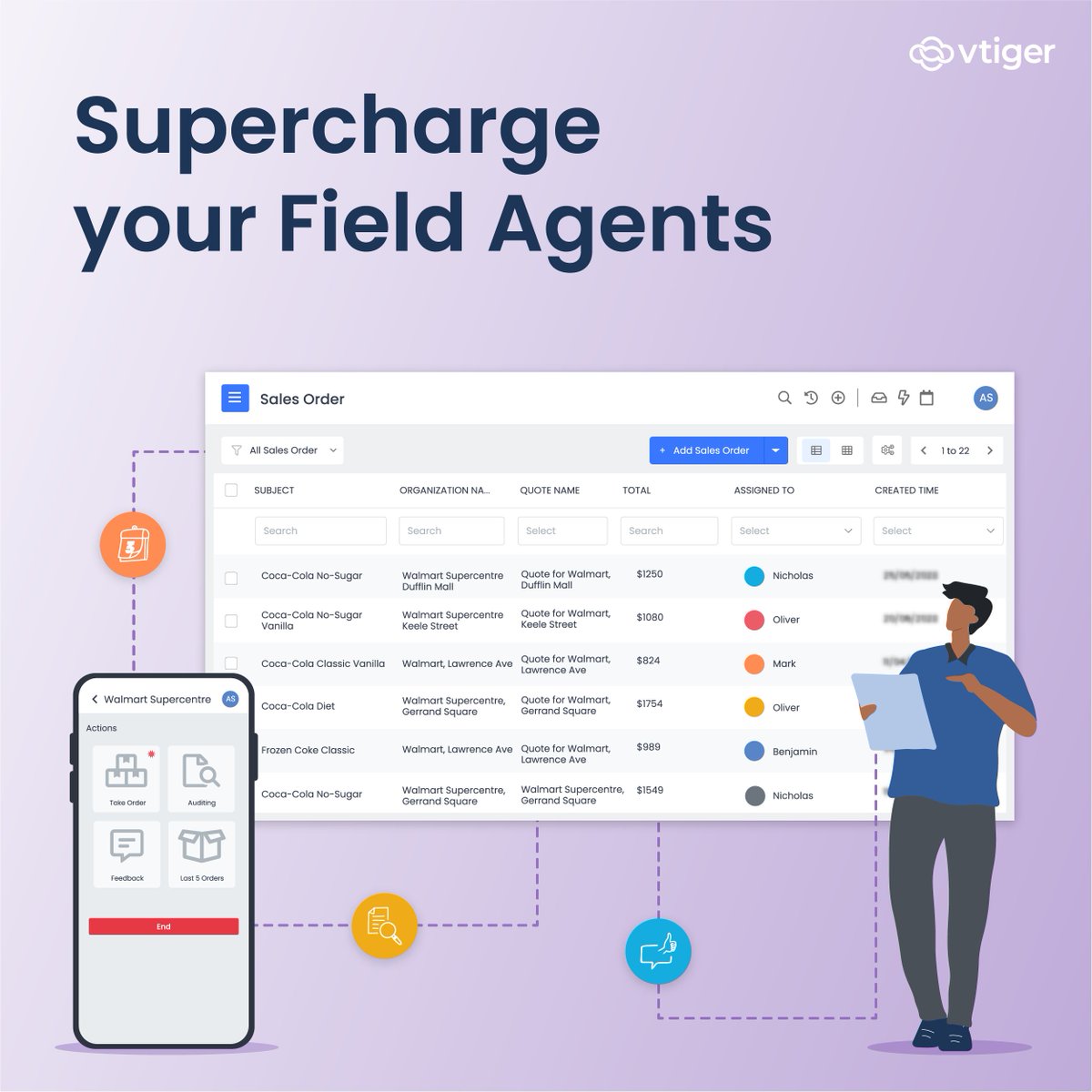 vtigercrm's tweet image. Give your field agents the easiest app to execute their daily plan, take orders, get feedback, and more! The Vtiger Field Sales Add-On is a powerful extension that helps to streamline field sales operations. 

Learn more: vcub.ly/e7APkDEC

#VtigerCRM #FieldSales #CRM