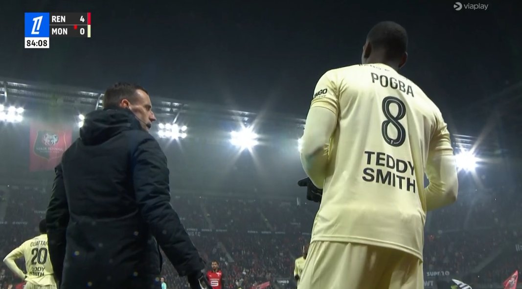 foet247europa's tweet image. Paul Pogba made his long-awaited Ligue 1 debut for Monaco against Rennes. Pogba played his first minutes of professional football in more than two years (811 days). #SRFCASM