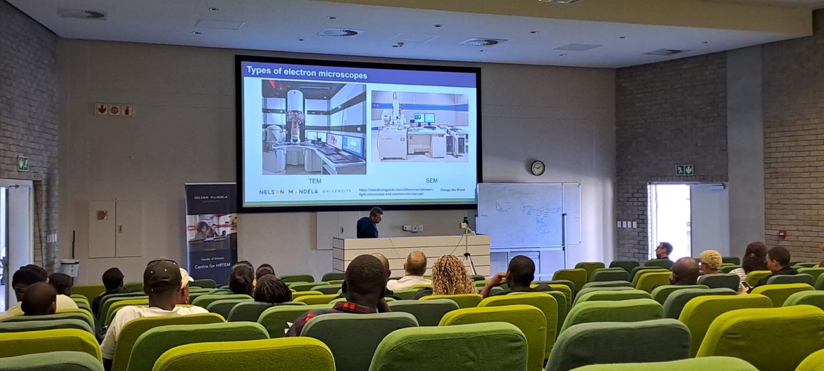 MandelaScience's tweet image. 🚀 Yesterday, Prof Olivier led a successful Electron Microscopy workshop for postgrads &amp;amp; researchers at @MandelaUni.

👀 Highlight: a first look at the JEOL IT210 &amp;amp; IT810 SEMs—set to transform research in 2026! 🔬

#MandelaUniversity #EMWorkshop #ResearchExcellence