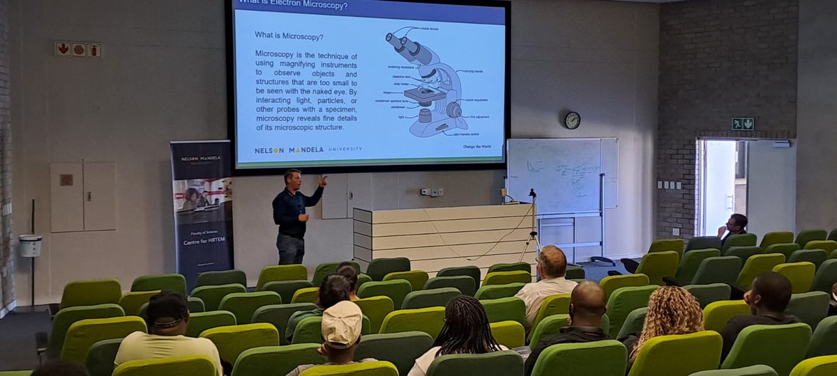 MandelaScience's tweet image. 🚀 Yesterday, Prof Olivier led a successful Electron Microscopy workshop for postgrads &amp;amp; researchers at @MandelaUni.

👀 Highlight: a first look at the JEOL IT210 &amp;amp; IT810 SEMs—set to transform research in 2026! 🔬

#MandelaUniversity #EMWorkshop #ResearchExcellence