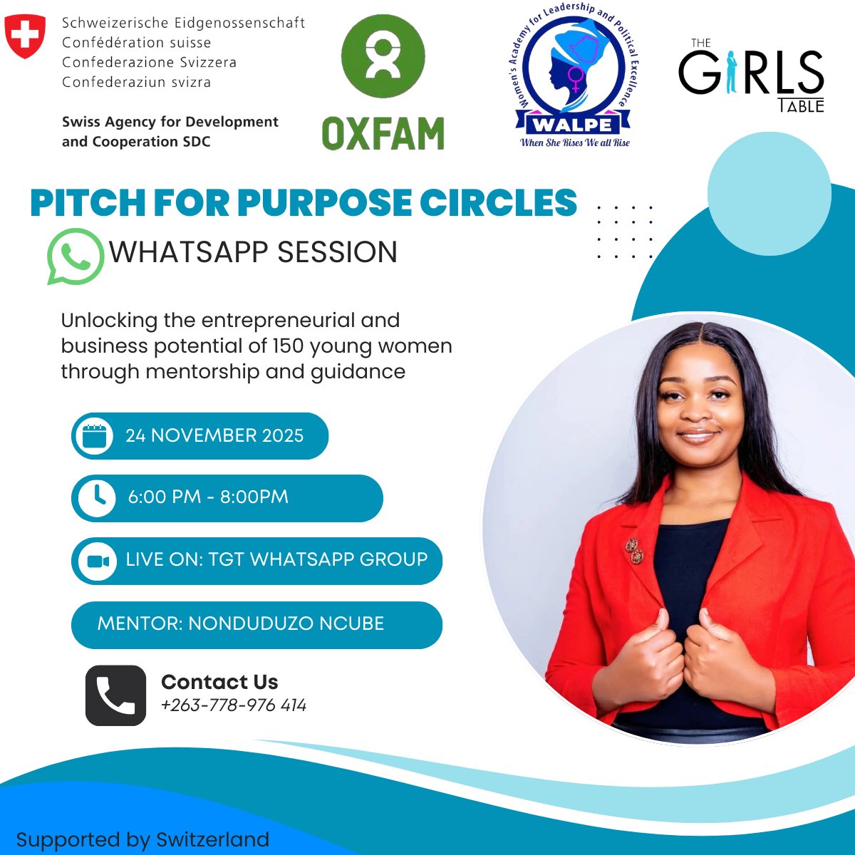 I was following isession kamlobi, akuvumi ngingatsho bakithi. Nonduduzo Ncube was top tier please. What she shared, l am going to read and listen to it over and over again. I recommend her for sessions and training workshops on business and enterpreneurship.

#HerVoice
