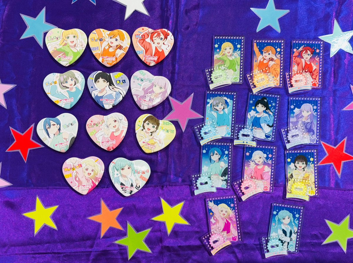 GiGO コラボカフェ ラブライブ！ 15周年　ホログラムハート缶バッジ　9種 GiGO コラボカフェ ラブライブ！ 15周年 ホログラムハート缶バッジ 9種