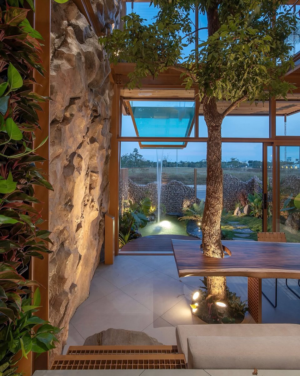 Tojimato's tweet image. A prefabricated steel frame shapes the structure with quiet precision: flexible, low-waste, and ready for future change. Natural and recycled materials bring a soft tactility, letting every surface age with grace.