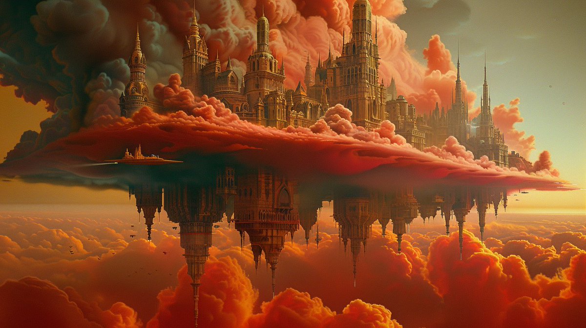 abuzaki1978's tweet image. QT floating city ☁️
A kingdom drifting above the clouds