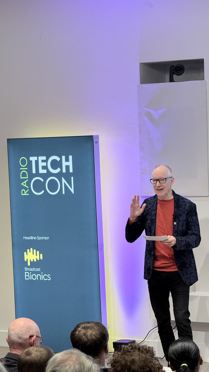RadioToday's tweet image. Radio Tech Con is underway in London. There will be a quiz at the end. Prize is a year as DG, quips @DavidLloydRADIO 🤣 

Our photos and updates will be on our Instagram story today - find us as RadioToday @RadTechCon