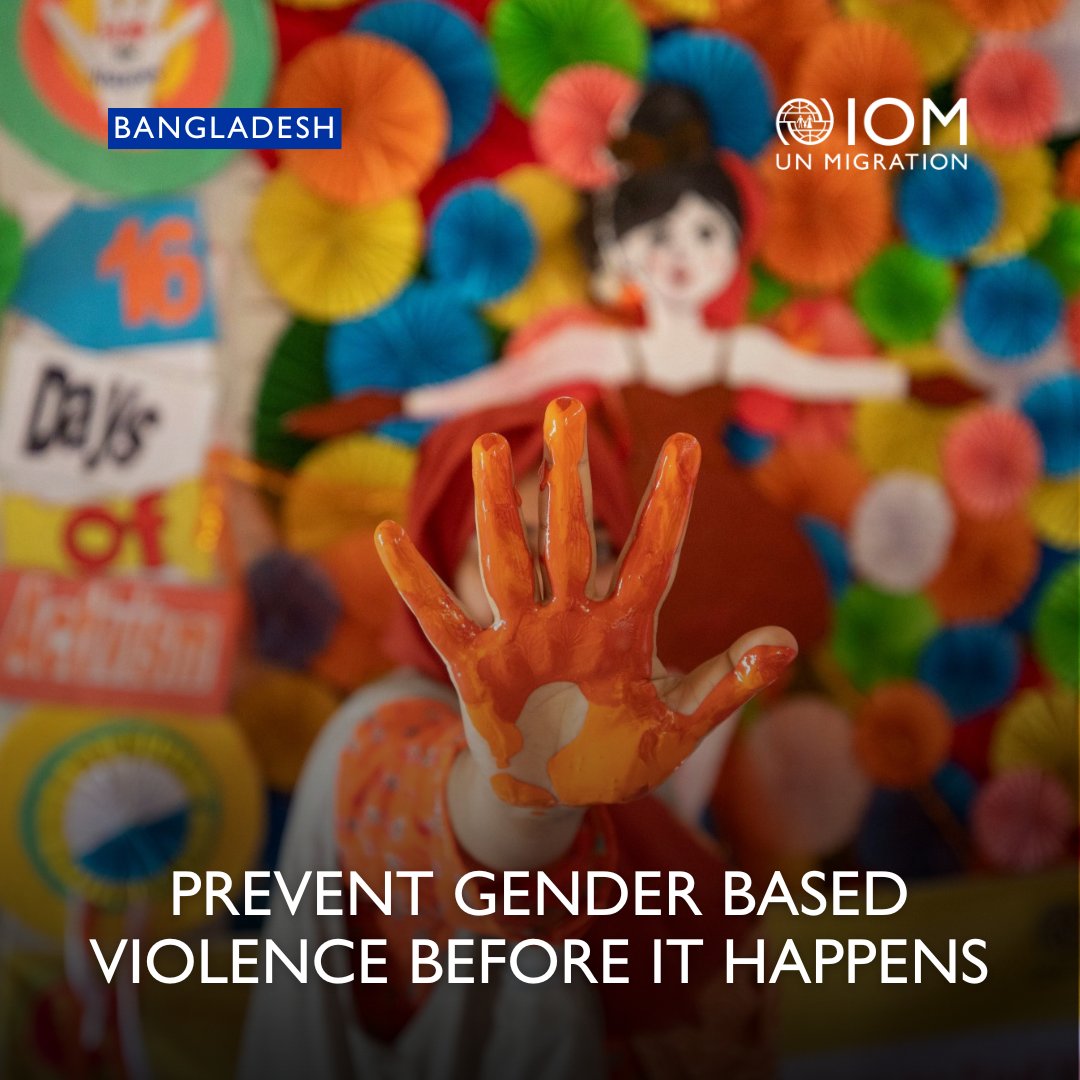 IOMBangladesh's tweet photo. Prevention of Gender-based violence requires a comprehensive, multi-layered approach that tackles systemic inequality on every front. Change only happens when laws, communities, education &amp; support systems work together. 

#EnhancingSafety #BreakBarriers #EndGBV #16DaysOfActivism https://t.co/WELE480VBP
