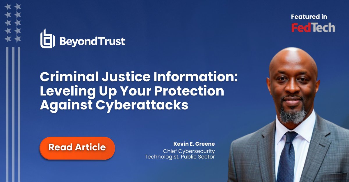 BeyondTrust's tweet image. Defending criminal justice data today demands zero-trust principles, modern identity security, and cloud-ready infrastructure.

lnkd.in/eVxAbVE7

#Cybersecurity #PublicSector #ZeroTrust