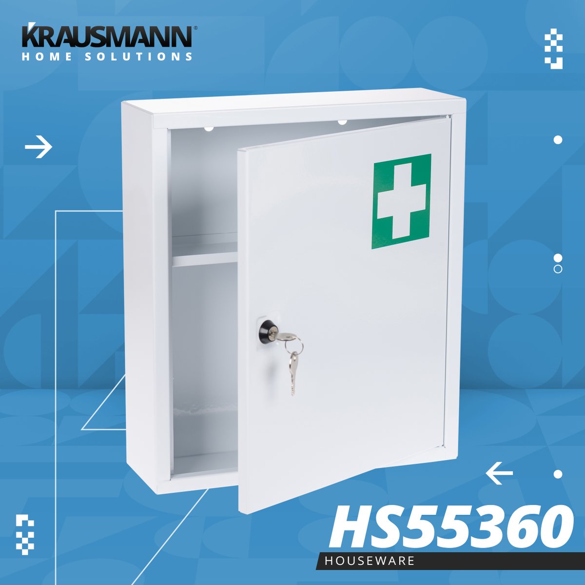 KrausmannTools's tweet image. Κουτί φαρμακείου πρώτων βοηθειών KRAUSMANN® με δυο ράφια, πορτάκι με κλειδαριά και δυο κλειδιά, ιδανικό για τοποθέτηση σε τοίχο. Κατασκευασμένο από γαλβανισμένη λαμαρίνα με ηλεκτροστατική βαφή λευκού χρώματος.

tinyurl.com/bp4txc4h

#Krausmann #KrausmannTools #homesolutions