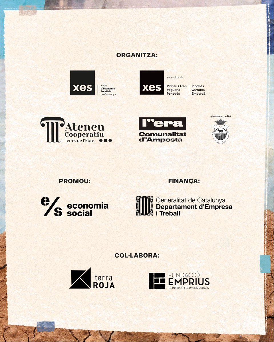 fessrural's tweet image. 🌱 ESPAI NATURA · 9:30–13h
🚶‍♀️ 9:30h Passejada etnobotànica + taller de fibres vegetals (Som Terra Roja)
🎬 12:30h Doc “Fem Cumó, un altre camí”
🗣️ 13h Vermut tertúlia @FundacioEmprius 

📅 29/11 | BOT
#FESSrural2025 #EconomiaSocial #RuralitatTransformadora