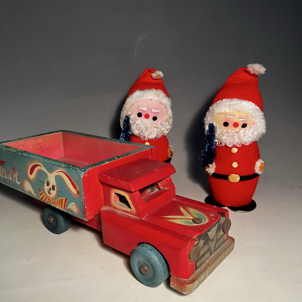 昭和レトロサンタクロース サンタクロース #木製トラック #昭和レトロ #古玩具