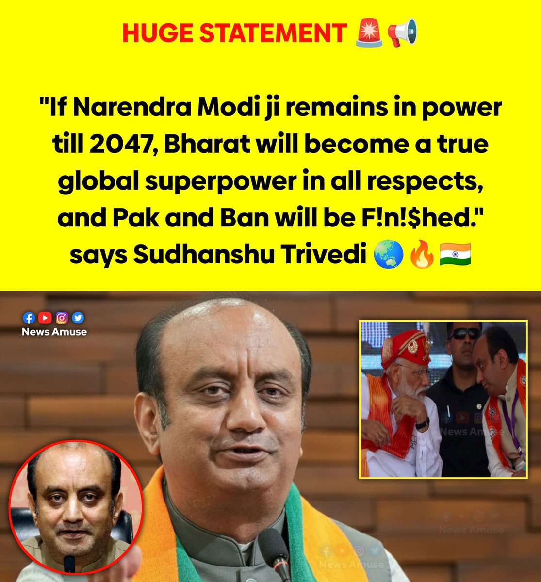 This idiot thinks competing  with Pak and Ban will make India superpower.