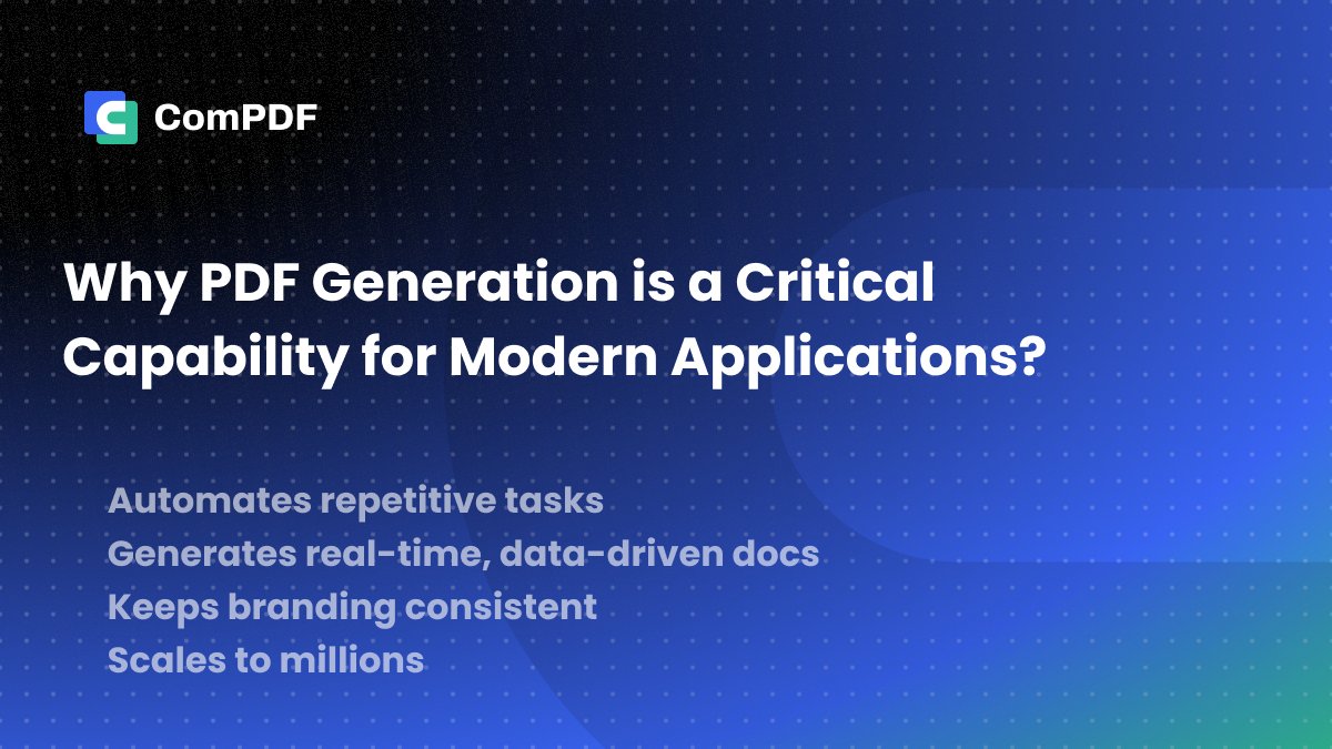 compdfkit's tweet image. PDF generation isn’t a feature — it’s a dev power-up. 💥

🤖 Automates repetitive tasks
🎯 Generates real-time, data-driven docs
✨ Keeps branding consistent
🚀 Scales to millions

Build smarter 👇
bit.ly/3LRctH6

#Developer #API #SaaS #Tech #ComPDF