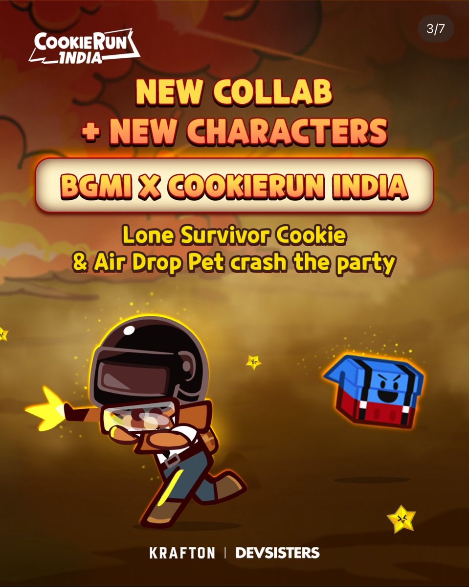 JupiterJellies's tweet image. Cookie Run games are getting all sorts of collabs oh my goodness, even Cookie Run India is having a collab with PUBG (or called BGMI here in this case) 

While yes both CRI and BGMI are both partially owned by Krafton, it’s still crazy considering how many CR games got collabs rn