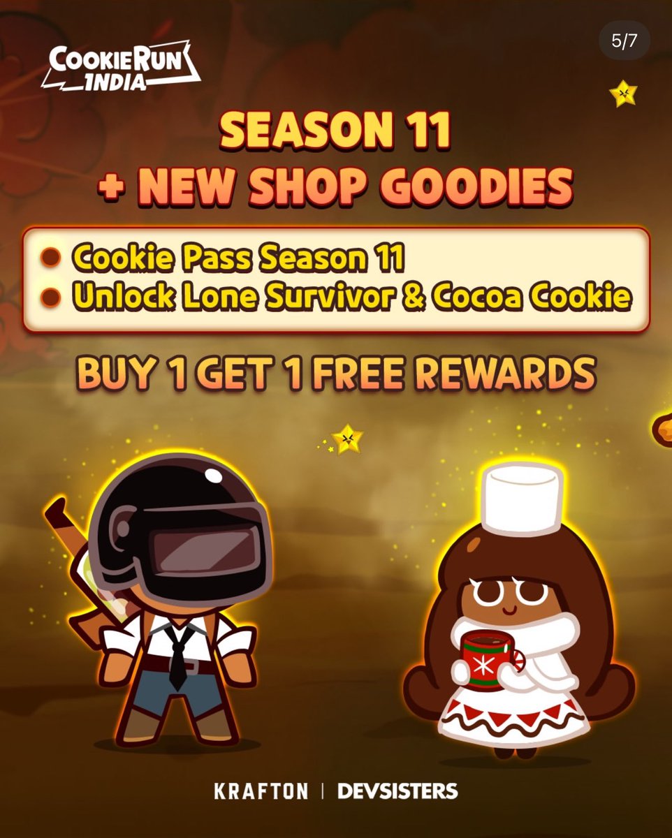 JupiterJellies's tweet image. Cookie Run games are getting all sorts of collabs oh my goodness, even Cookie Run India is having a collab with PUBG (or called BGMI here in this case) 

While yes both CRI and BGMI are both partially owned by Krafton, it’s still crazy considering how many CR games got collabs rn