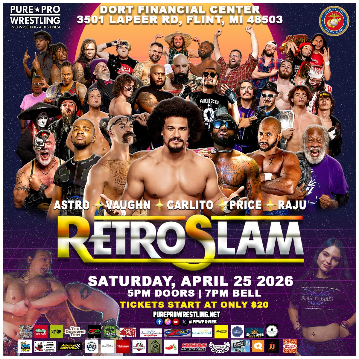 PPWPower's tweet image. #PPWRetroSlam returns to @DortEventCenter this April, and we’re kicking off the season with a Holiday Early Bird Special! Grab $5 off tickets — perfect for gifting, perfect for the stocking. Tickets available now! 🎁

🎁 etix.com/ticket/p/52077…

#prowrestling #michigan