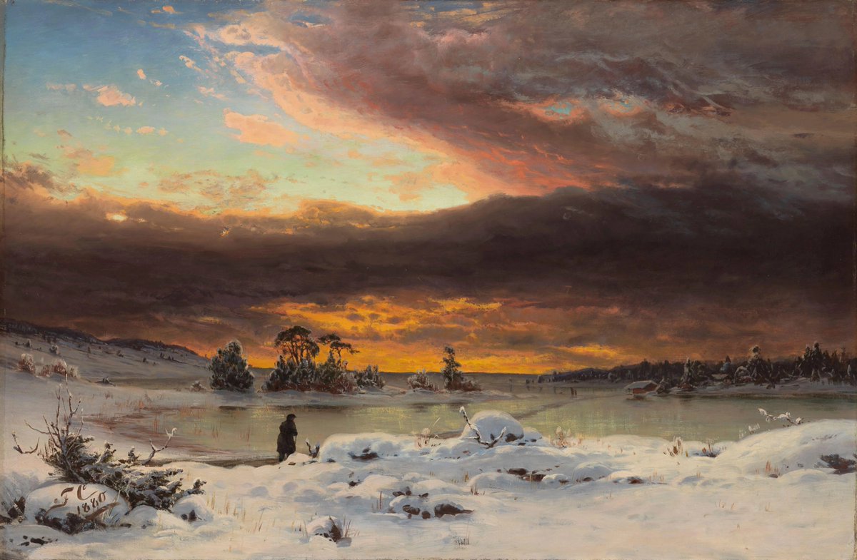 Fanny Churberg - "Winter Landscape, Evening Atmosphere" (1880)