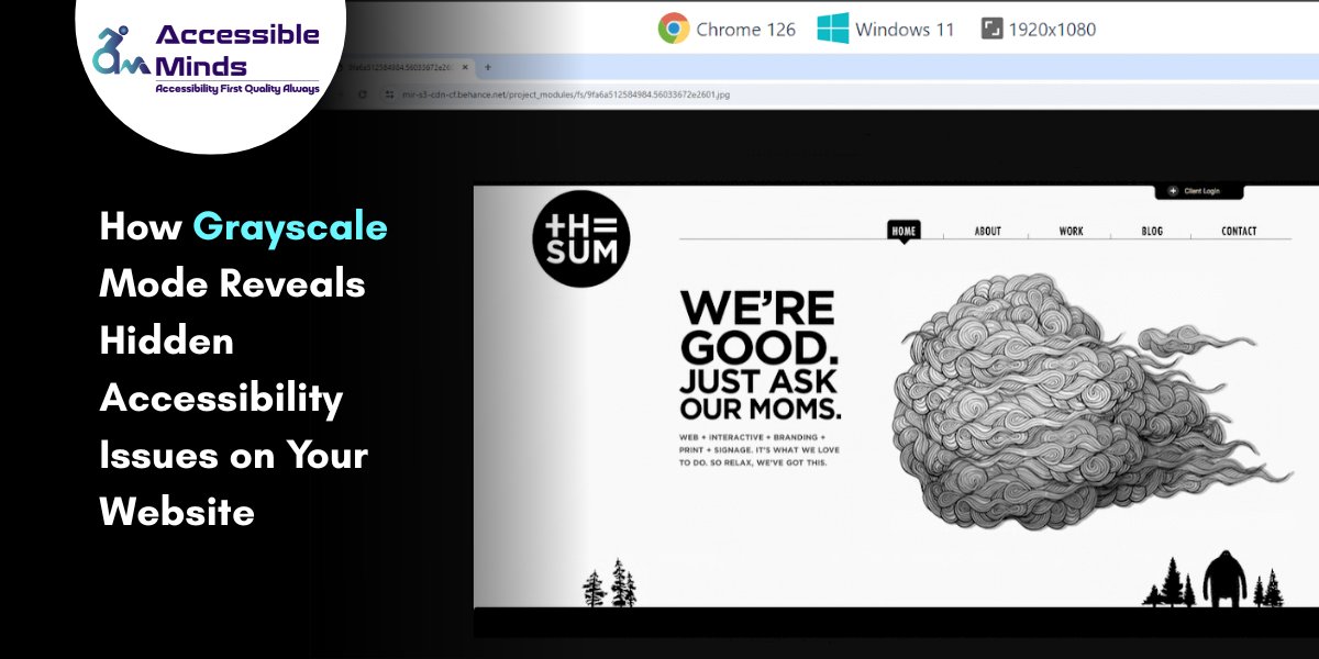 AccessibleMinds's tweet image. Discover how switching your site to grayscale can uncover hidden accessibility issues you might be missing. Enhance usability and ensure inclusivity with smarter design practices. Read here: bit.ly/4rediK1

#Accessibility #DigitalAccessibility #A11y #AccessibilityTesting