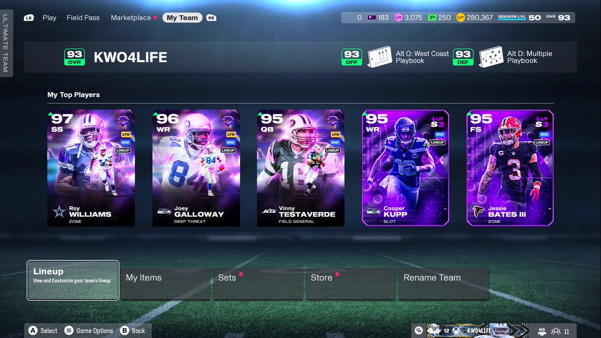 kWo4Life's tweet photo. Squad Update. #MaddenUltimateTeam https://t.co/3bp2OOScx3